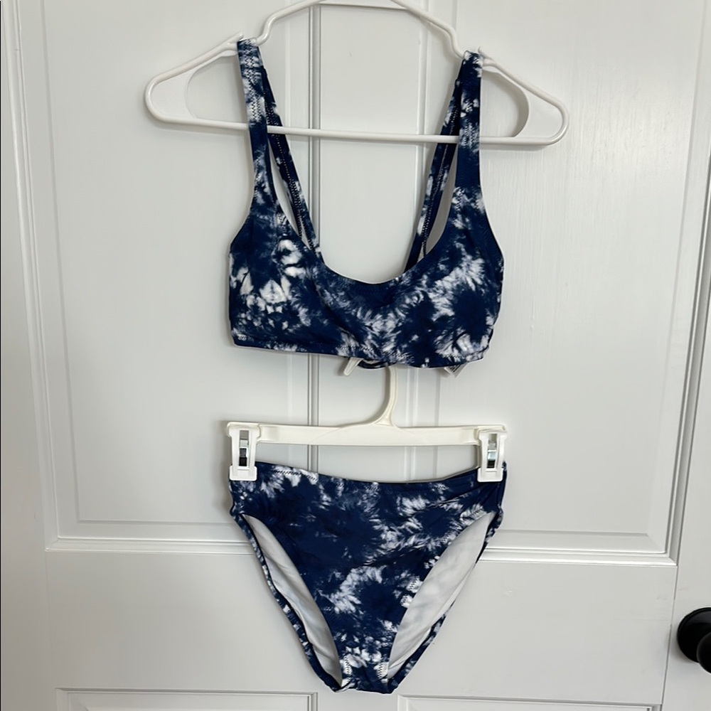 Blue Tie-Dye Bikini Set